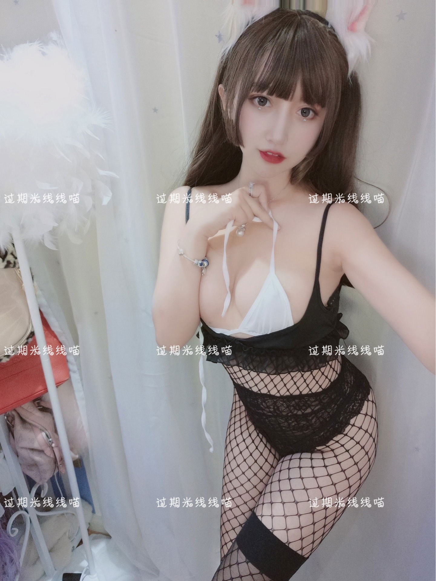 米线 - 网袜 黑色 [22P 10M]