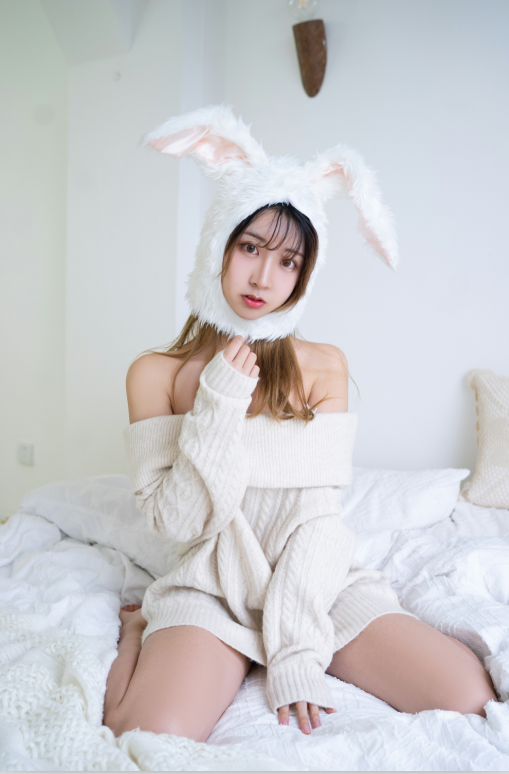 鳗鱼霏儿No.080 - 年上彼女 白色毛衣 12P37M