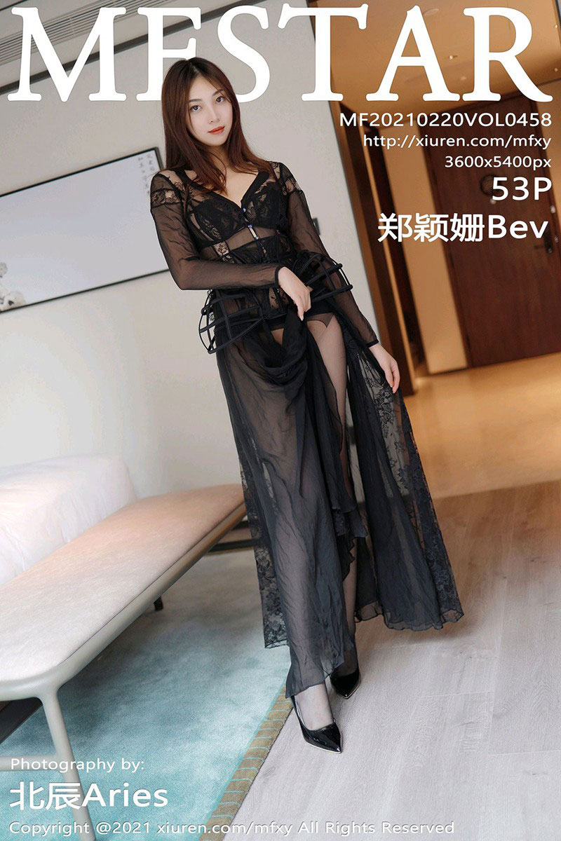 [MFStar模范学院] 2021.02.20 VOL.458 郑颖姗Bev 黑色镂空服饰系列 [53+1P525M]