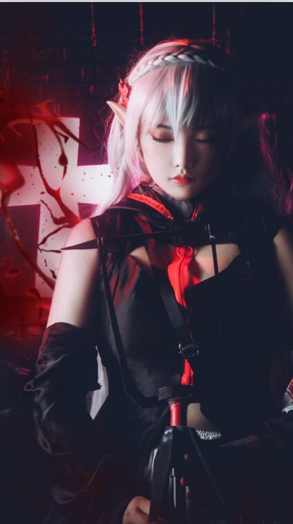 二一不是二一NO.004-明日方舟 COS 美少女 华法琳 7P7M