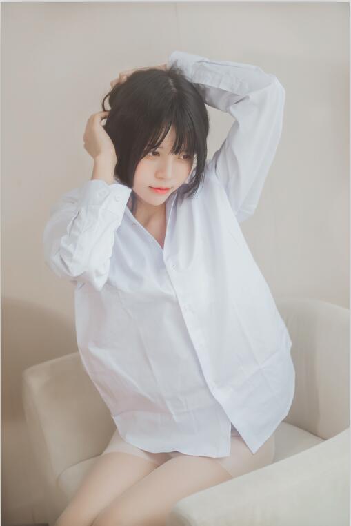 桜桃喵 - NO.70 白衬衫散发 [49P