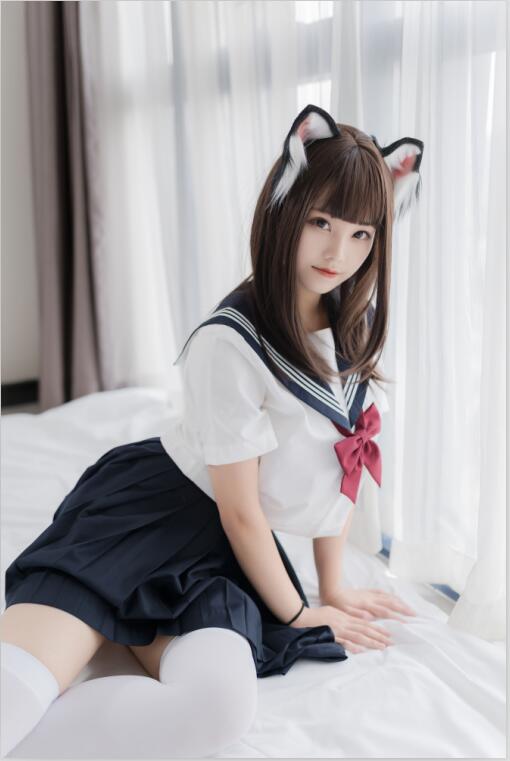 蜜汁猫裘 NO.005 猫耳JK [40P
