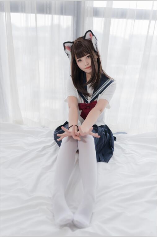 蜜汁猫裘 NO.005 猫耳JK [40P