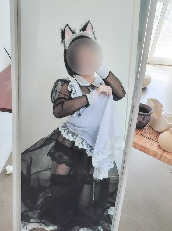 蠢沫沫 - NO.014 透明女仆自拍 42P