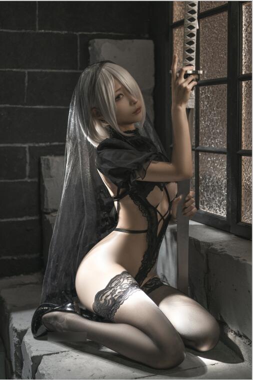 蠢沫沫 - NO.141 2B-黑婚纱 [35P