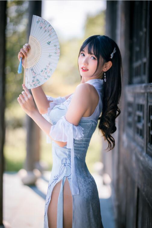 陆卿卿 - NO.09 蓝色旗袍 24p