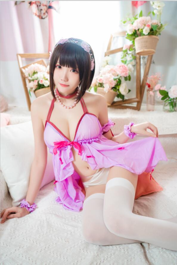瓜希酱 - NO.09 加藤惠 睡衣 14p