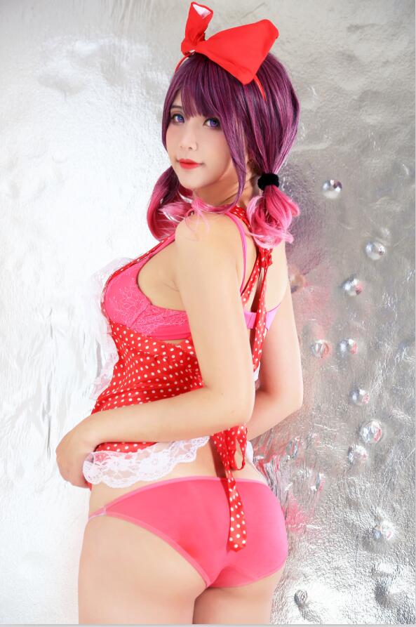 Hana Bunny NO.107 Little Gluttony Red Heart Apron [10P