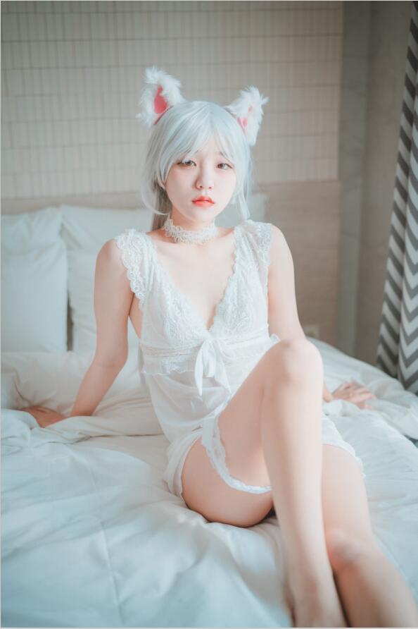 Jenny (정제니) - NO.38 [DJAWA] Schwarz und Weiß Katzenmädchen [66P