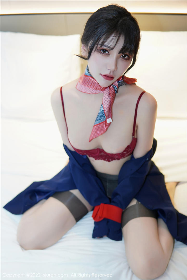 [XiuRen秀人网] 2022.12.27 No.6048 桃桃子_ 性感深蓝色空姐制服[82+1P]